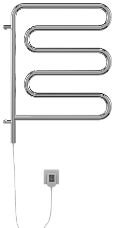 Электро 25 Ш-обр 450х570 поворотный Полотенцесушитель  TERMINUS Губкин - фото 2