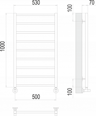 Контур П9 500х1000 Полотенцесушитель  TERMINUS Губкин - фото 3