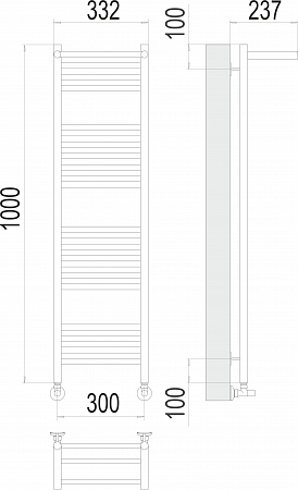 Аврора с/п П20 300х1000 Полотенцесушитель  TERMINUS Губкин - фото 3