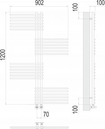 Европа П24 70х1200 Полотенцесушитель  TERMINUS Губкин - фото 3