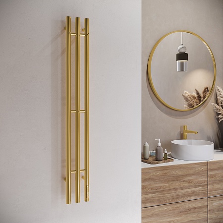 Стойка электро TRES круг1200 TERMINUS Брашированное золото Губкин - фото 3