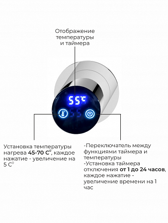 Аккорд П5 500х800 электро Полотенцесушитель TERMINUS Нержавеющая сталь Губкин - фото 4