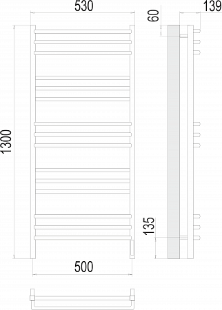 Соренто П15 500х1300 электро (sensor quick touch) Полотенцесушитель  TERMINUS Губкин - фото 3