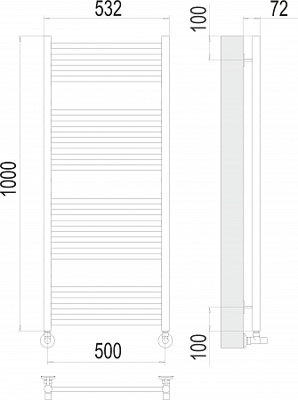 Аврора П20 500х1000 Полотенцесушитель  TERMINUS Губкин - фото 3