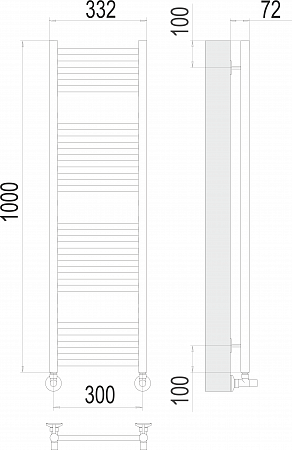 Аврора П20 300х1000 Полотенцесушитель  TERMINUS Губкин - фото 3