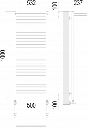 Аврора с/п П20 500х1000 Полотенцесушитель  TERMINUS Губкин - фото 3