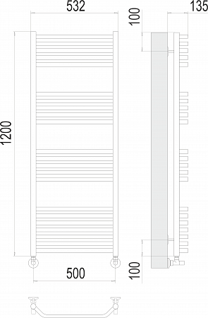 Виктория П22 500х1200 Полотенцесушитель  TERMINUS Губкин - фото 3