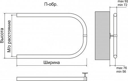 Эконом П-обр AISI 32х2 500х400 Полотенцесушитель  TERMINUS Губкин - фото 3
