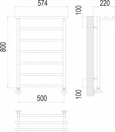 Контур с/п П7 500х800 Полотенцесушитель  TERMINUS Губкин - фото 3