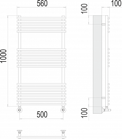 Ватра П18 500х1000 Полотенцесушитель  TERMINUS Губкин - фото 3