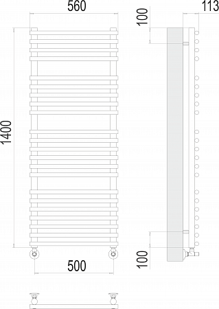 Кремона П22 500х1400 Полотенцесушитель  TERMINUS Губкин - фото 3