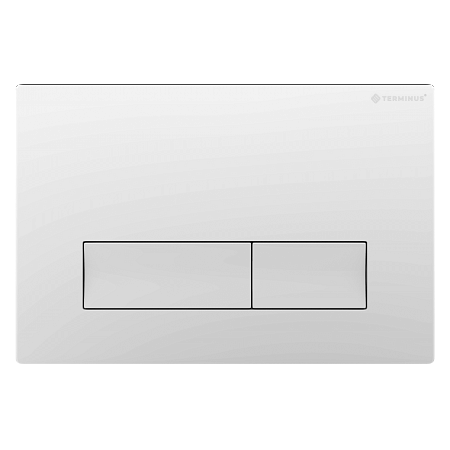 Клавиша смыва для инсталляции Terminus Classic кнопка прямоугольник цвет белый Губкин - фото 1