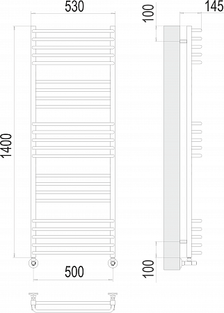 Соренто П23 500х1400 Полотенцесушитель  TERMINUS Губкин - фото 3