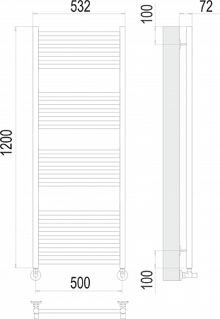 Аврора П22 500х1200 Полотенцесушитель  TERMINUS Губкин - фото 3